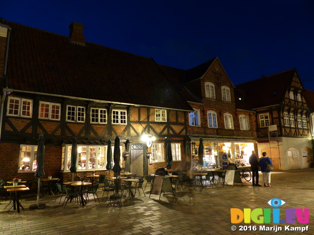 FZ033430 Old house in Ribe at night